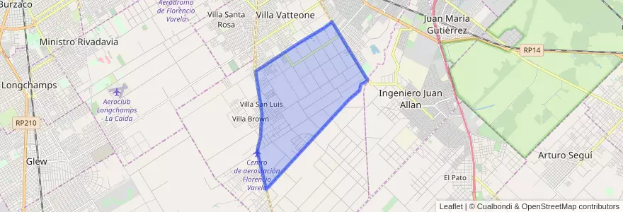Mapa de ubicacion de Villa San Luis.