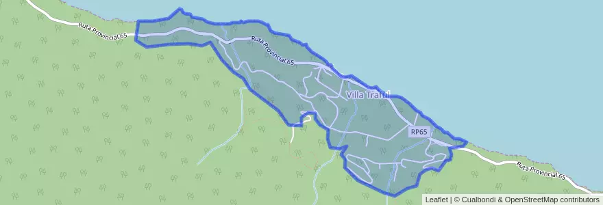 Mapa de ubicacion de Villa Traful.