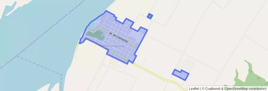 Mapa de ubicacion de Villa Urquiza.