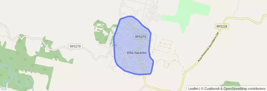 Mapa de ubicacion de Villa Yacanto de Calamuchita.