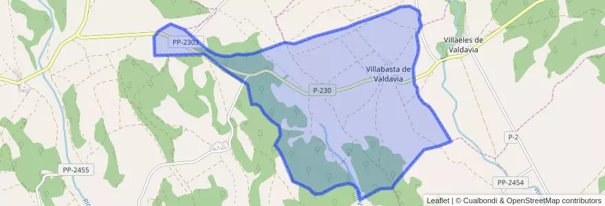 Mapa de ubicacion de Villabasta de Valdavia.