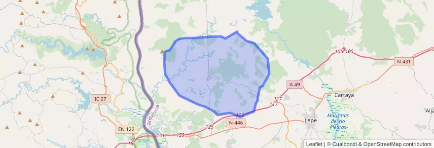 Mapa de ubicacion de Villablanca.