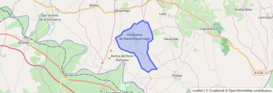 Mapa de ubicacion de Villabuena de Álava/Eskuernaga.