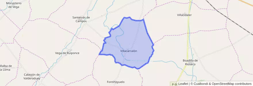 Mapa de ubicacion de Villacarralón.