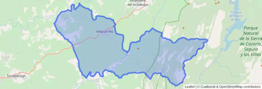 Mapa de ubicacion de Villacarrillo.