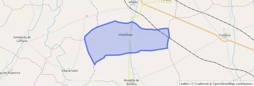 Mapa de ubicacion de Villacidaler.