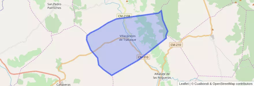 Mapa de ubicacion de Villaconejos de Trabaque.