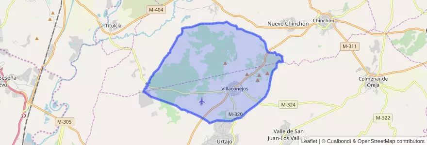 Mapa de ubicacion de Villaconejos.