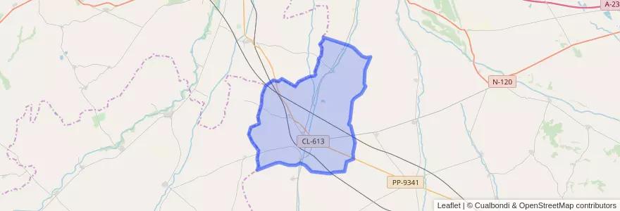Mapa de ubicacion de Villada.