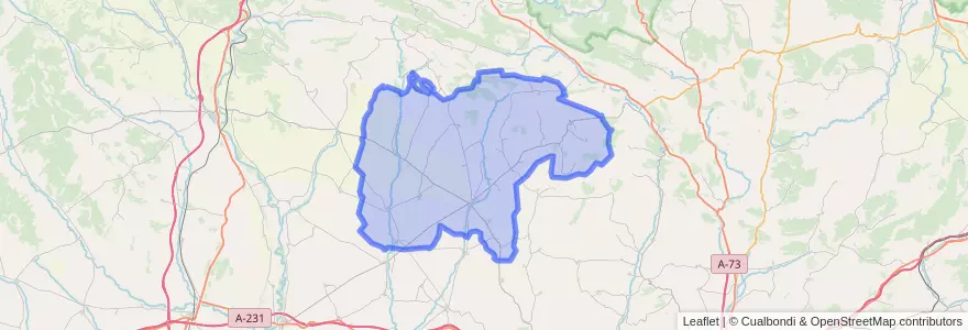 Mapa de ubicacion de Villadiego.