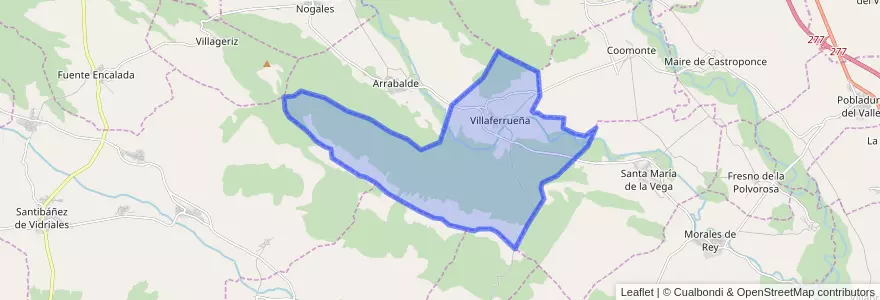 Mapa de ubicacion de Villaferrueña.