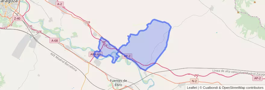 Mapa de ubicacion de Villafranca de Ebro.