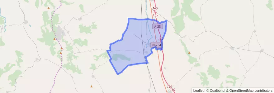 Mapa de ubicacion de Villafranca del Campo.