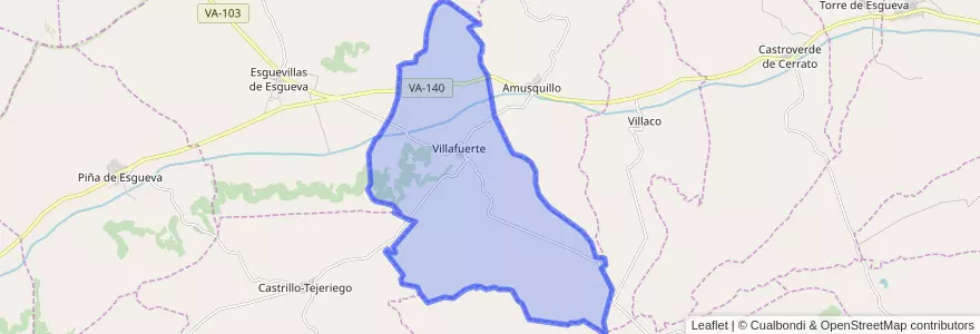 Mapa de ubicacion de Villafuerte.