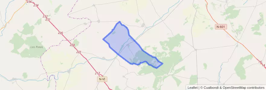 Mapa de ubicacion de Villagarcía de Campos.