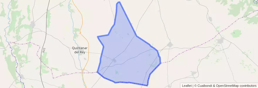 Mapa de ubicacion de Villagarcía del Llano.