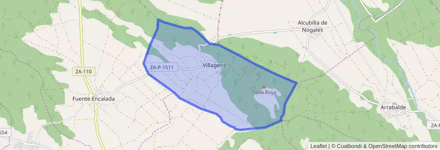 Mapa de ubicacion de Villageriz.
