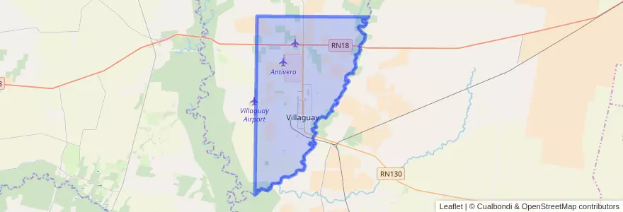 Mapa de ubicacion de Villaguay.