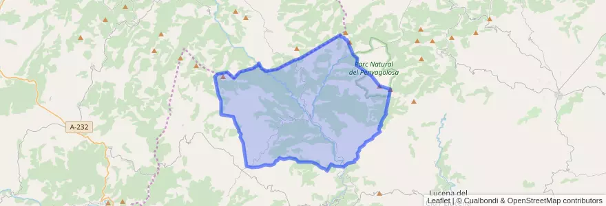Mapa de ubicacion de Villahermosa del Río.