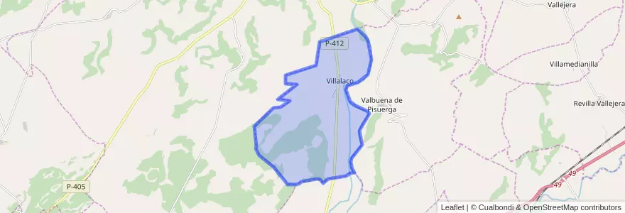 Mapa de ubicacion de Villalaco.