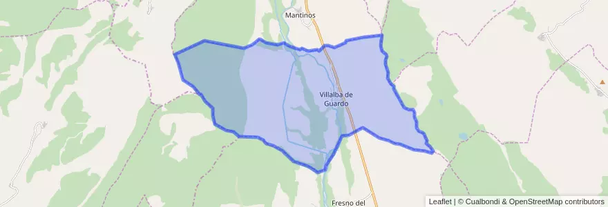 Mapa de ubicacion de Villalba de Guardo.