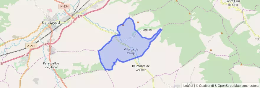 Mapa de ubicacion de Villalba de Perejil.