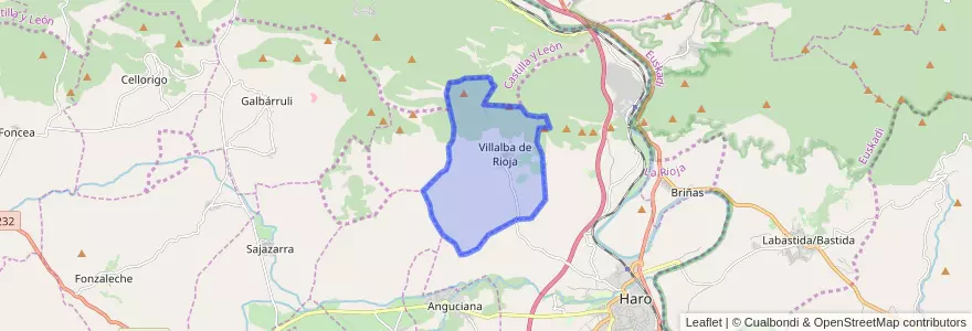 Mapa de ubicacion de Villalba de Rioja.
