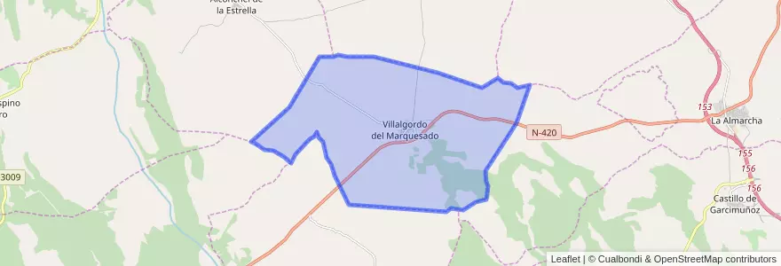 Mapa de ubicacion de Villalgordo del Marquesado.