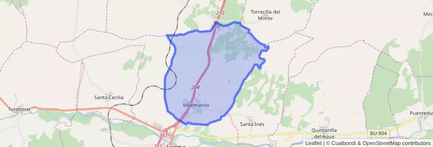Mapa de ubicacion de Villalmanzo.