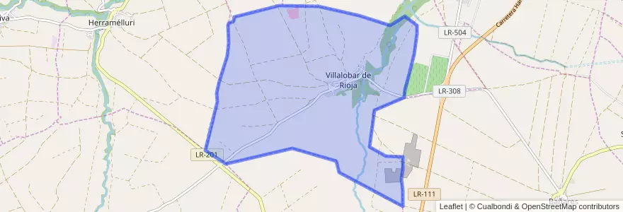 Mapa de ubicacion de Villalobar de Rioja.