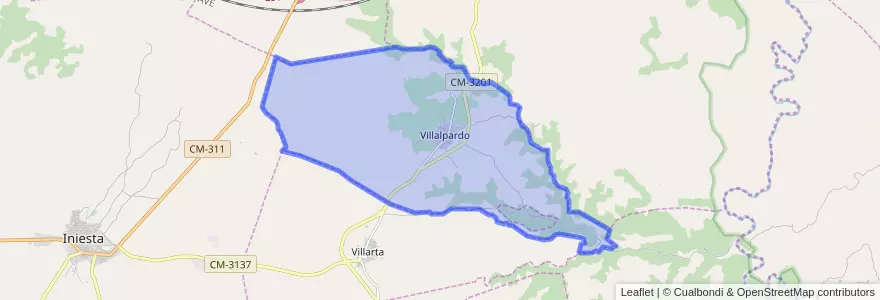 Mapa de ubicacion de Villalpardo.