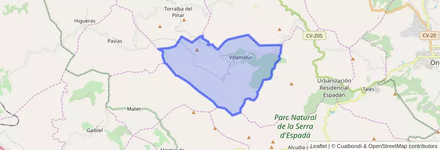 Mapa de ubicacion de Villamalur.