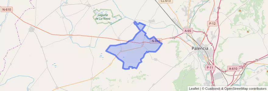 Mapa de ubicacion de Villamartín de Campos.