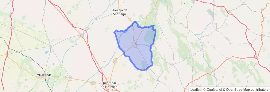 Mapa de ubicacion de Villamayor de Santiago.