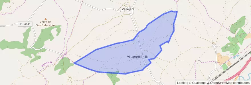 Mapa de ubicacion de Villamedianilla.