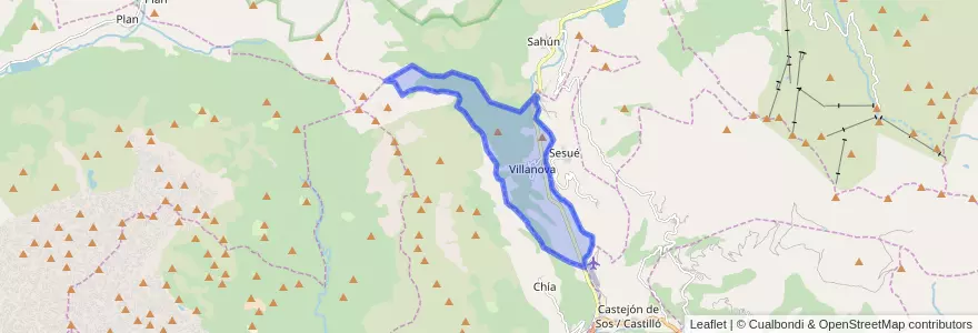 Mapa de ubicacion de Villanova.