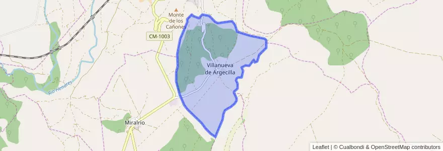 Mapa de ubicacion de Villanueva de Argecilla.