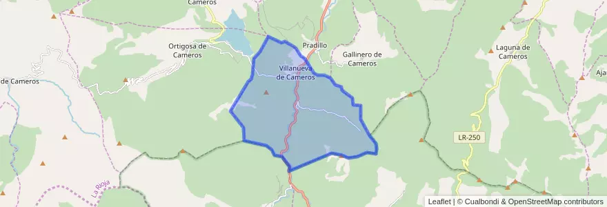 Mapa de ubicacion de Villanueva de Cameros.