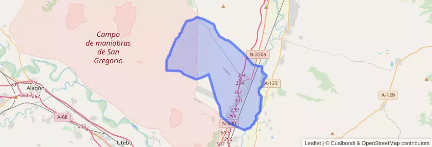 Mapa de ubicacion de Villanueva de Gállego.