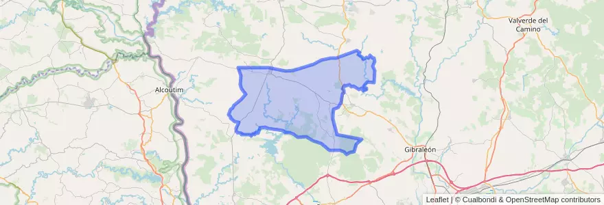 Mapa de ubicacion de Villanueva de los Castillejos.