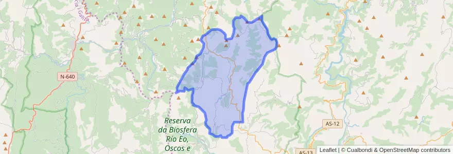 Mapa de ubicacion de Villanueva de Oscos.