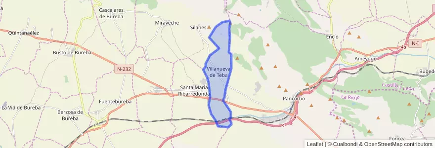 Mapa de ubicacion de Villanueva de Teba.