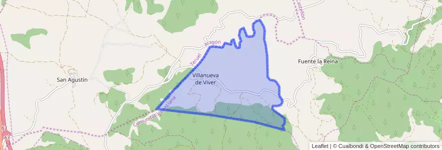 Mapa de ubicacion de Villanueva de Viver.