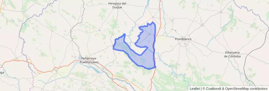 Mapa de ubicacion de Villanueva del Duque.