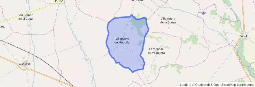 Mapa de ubicacion de Villanueva del Rebollar.