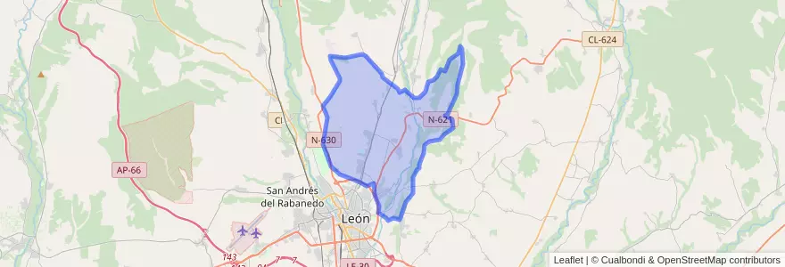 Mapa de ubicacion de Villaquilambre.