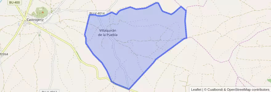 Mapa de ubicacion de Villaquirán de la Puebla.