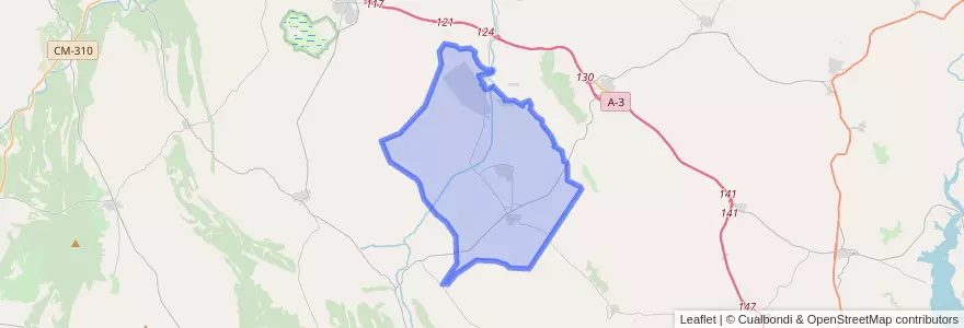 Mapa de ubicacion de Villar de Cañas.