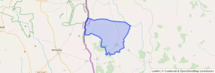 Mapa de ubicacion de Villar de Ciervo.