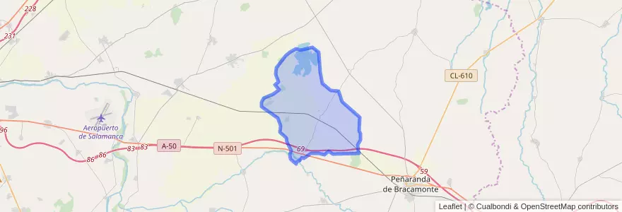Mapa de ubicacion de Villar de Gallimazo.